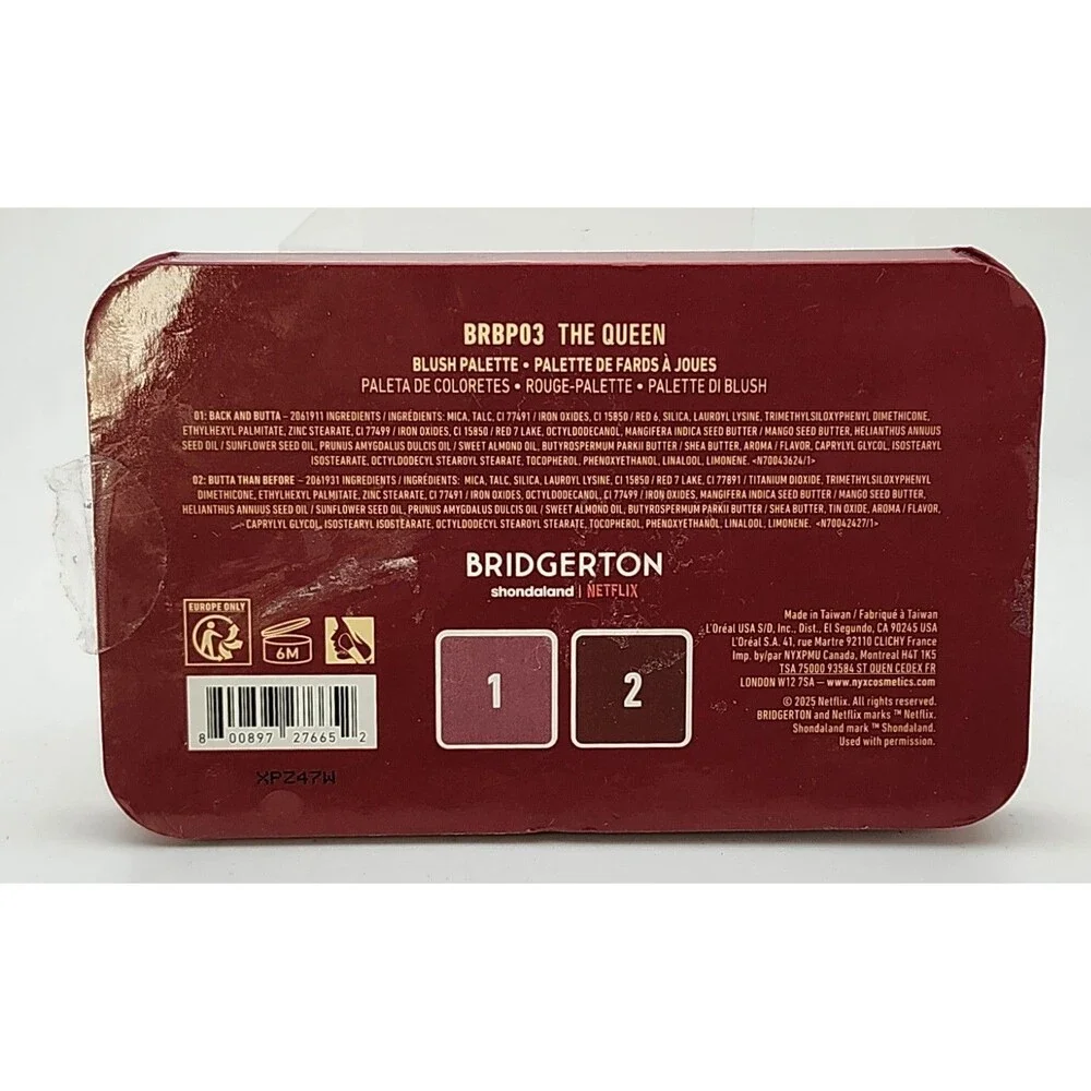 NYX Cosmetics Bridgerton Queen Buttermelt Blush Palette Duo